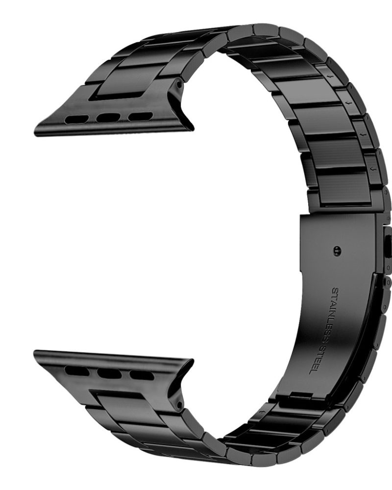 Black Slim Stainless Steel Band for Apple Watch - Image 5