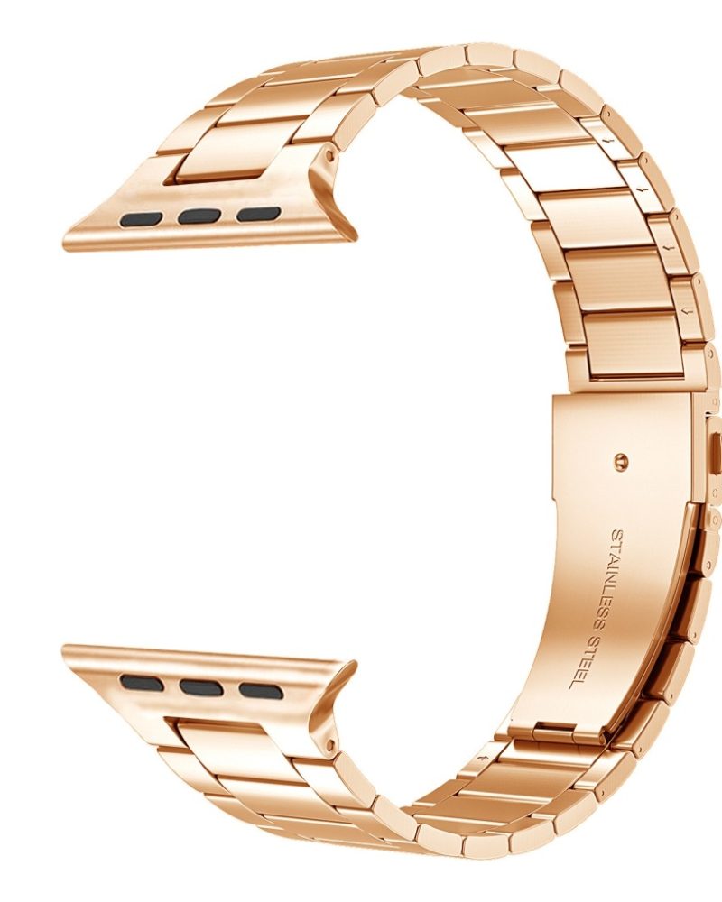 Rose Gold Slim Stainless Steel Band for Apple Watch - Image 5