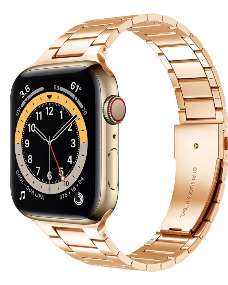 Rose Gold Slim Stainless Steel Band for Apple Watch