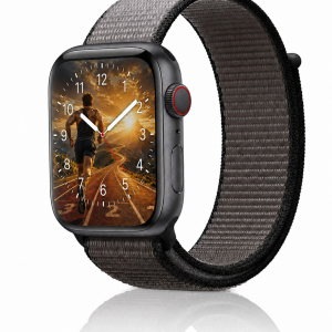 Model wearing Anchor Gray Sport Loop For Apple Watch Apple Watch band