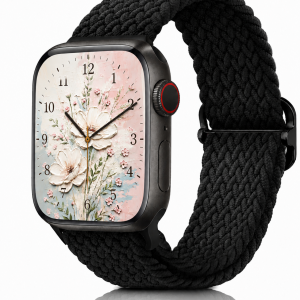 Model wearing Black Braided Loop Band for Apple Watch Apple Watch band