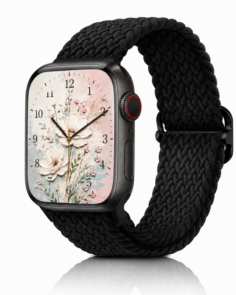 Model wearing Black Braided Loop Band for Apple Watch Apple Watch band