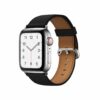 Black Classic Leather Buckle for Apple Watch