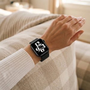 Model wearing Black Havana Stainless Steel Band for Apple Watch Apple Watch band