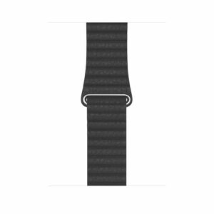 Alternative view of Black Leather Loop for Apple Watch