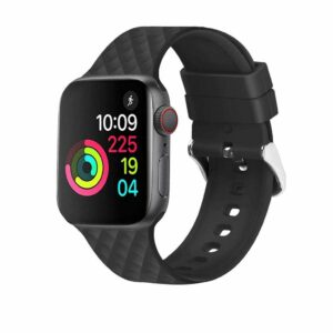 Black Messina Silicone Band for Apple Watch