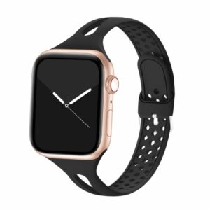 Black Slim Silicone Band for Apple Watch