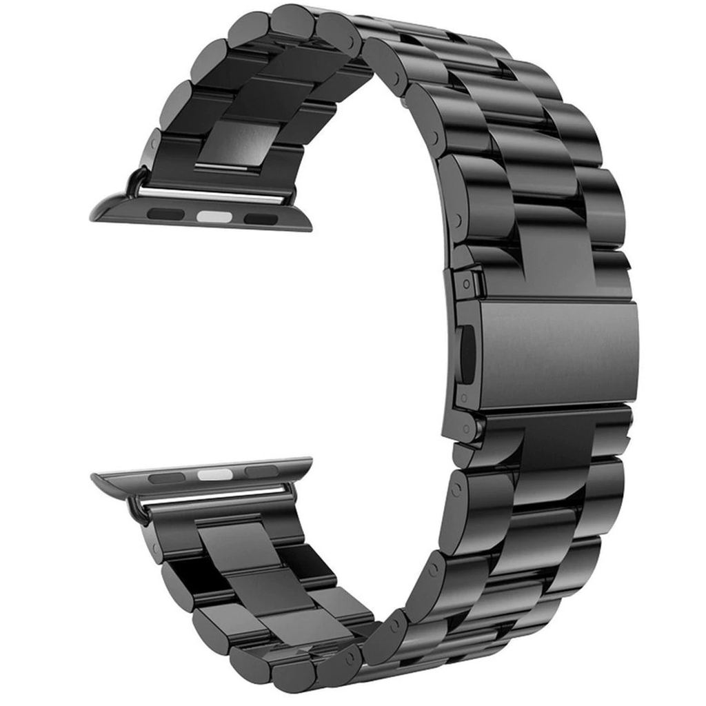 press play stainless steel apple watch band
