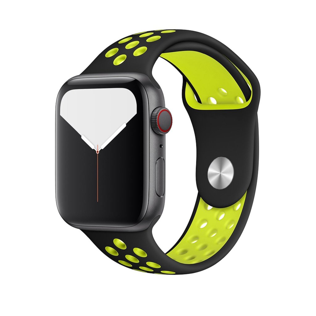 Apple nike sport band. Ремешок для Apple watch зеленый Nike. Силиконовый ремешок для Apple watch черный. Черный Apple watch с зеленым ремешком. Спортивные часы Nike.