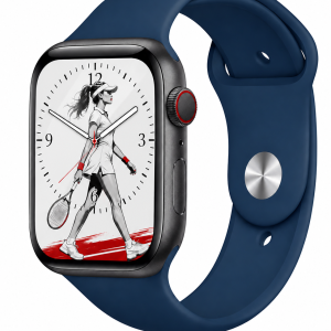 Model wearing Blue Cobalt Sport Band for Apple Watch Apple Watch band