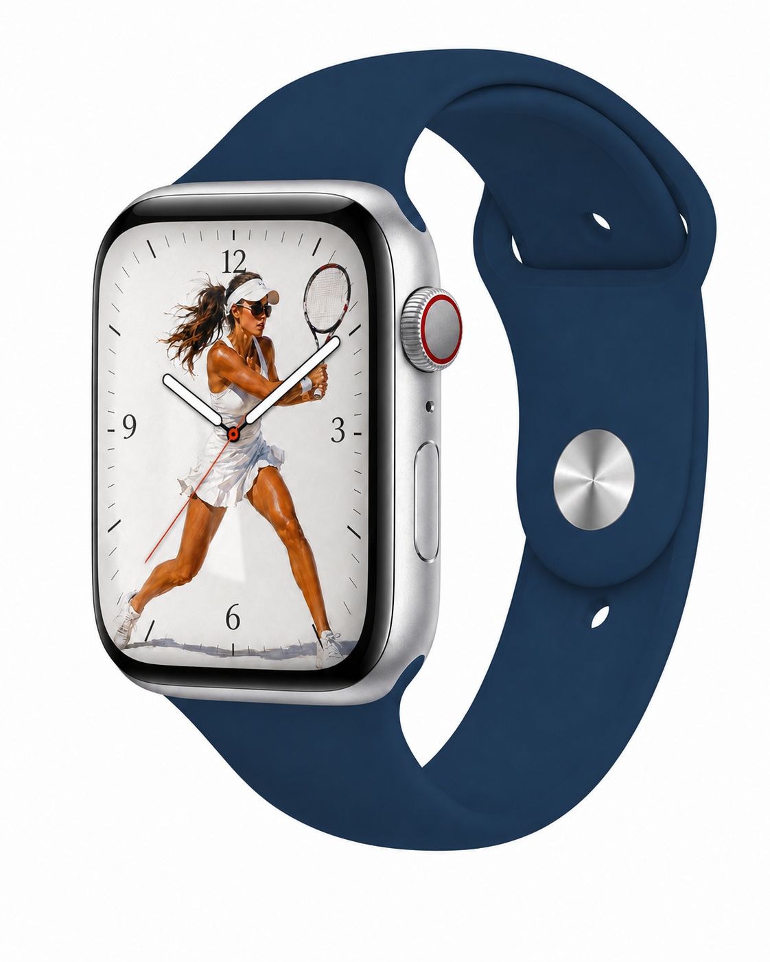 Model wearing Blue Horizon Sport Band for Apple Watch Apple Watch band