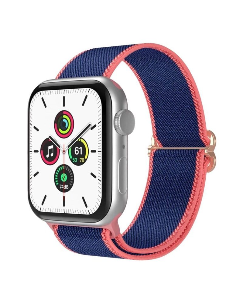 Blue Pink Edge Elastic Loop Band for Apple Watch