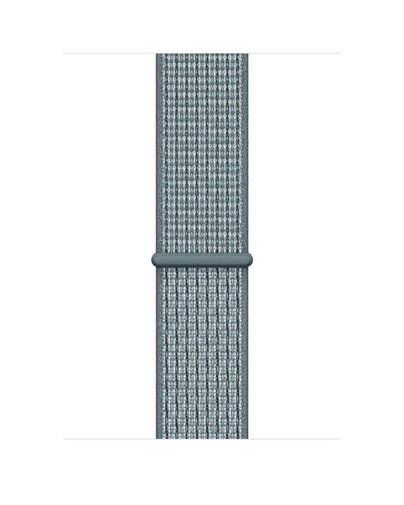 Celestial teal woven nylon Sport Loop band for Apple Watch with hook-and-loop fastener