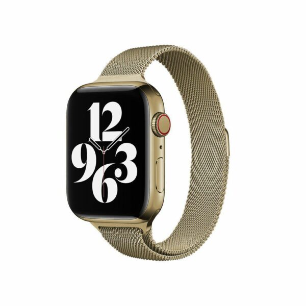 Champagne Light Gold Aurora Slim Milanese Band for Apple Watch