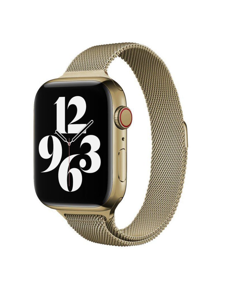 Champagne Light Gold Aurora Slim Milanese Band for Apple Watch