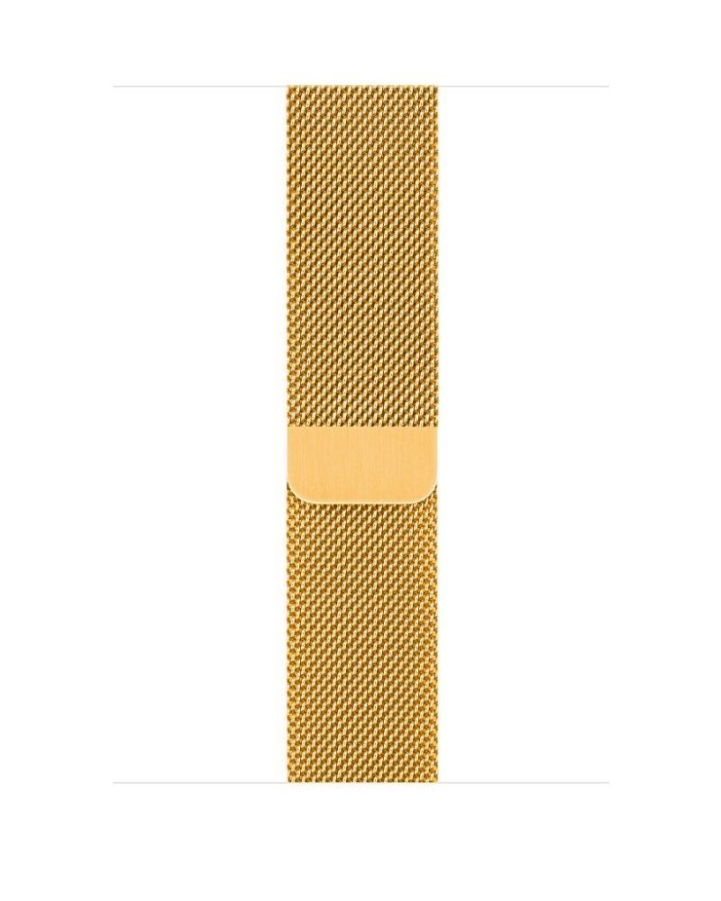 Gold stainless steel mesh Milanese Loop Apple Watch band with magnetic clasp