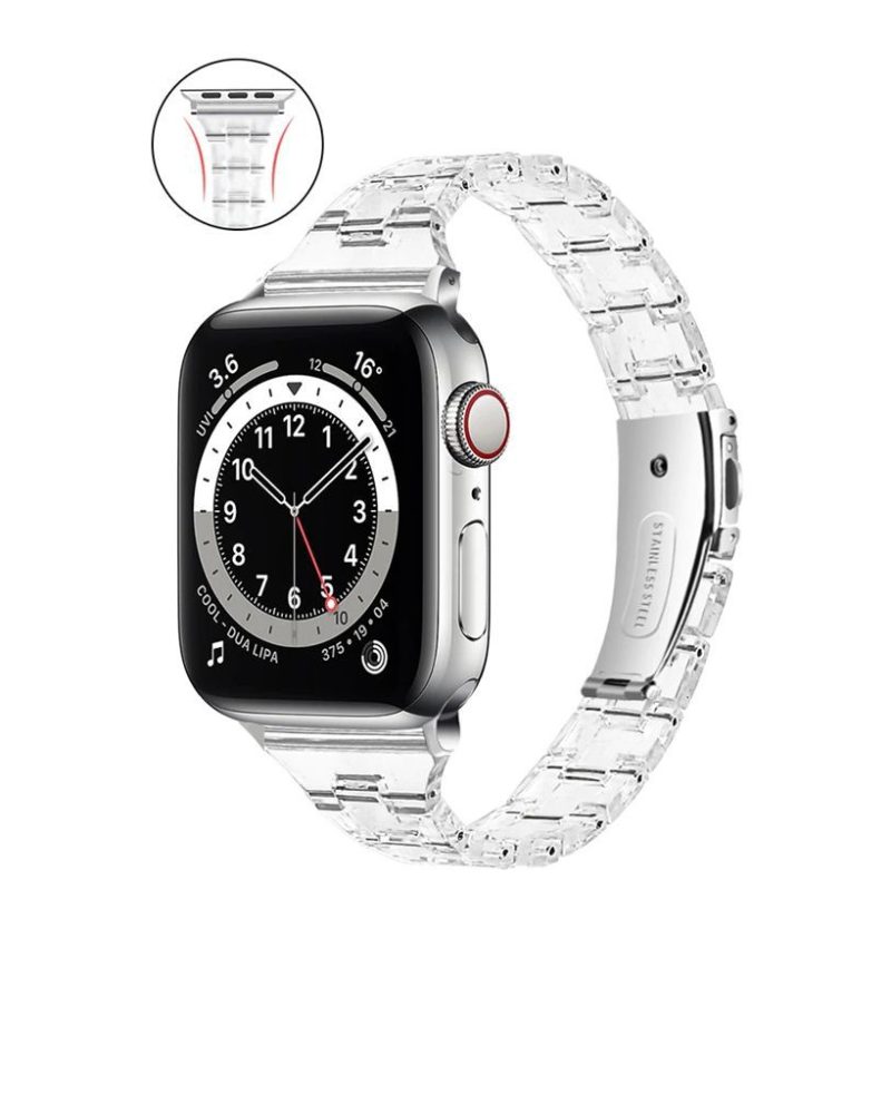Clear Slim Transparent Resin Band for Apple Watch