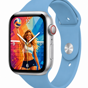 Model wearing Cornflower Sport Band for Apple Watch Apple Watch band