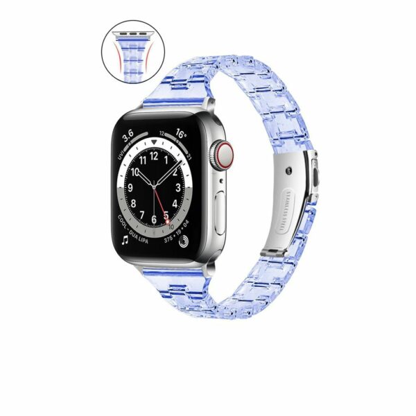 Dark Blue Slim Transparent Resin Band for Apple Watch