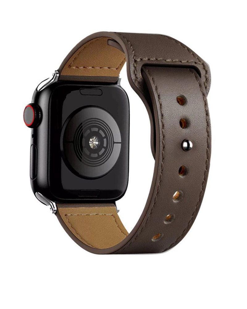 Dark Brown Lincoln Leather Band for Apple Watch