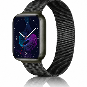 Model wearing Dark Green Milanese Loop For Apple Watch Apple Watch band