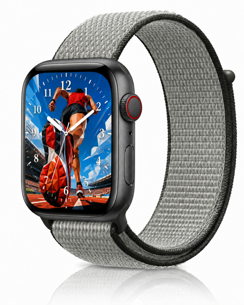 Model wearing Dark Olive Sport Loop For Apple Watch Apple Watch band