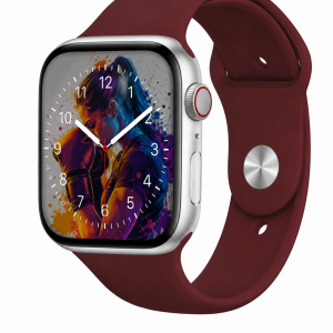 Model wearing Wine Red Sport Band for Apple Watch Apple Watch band