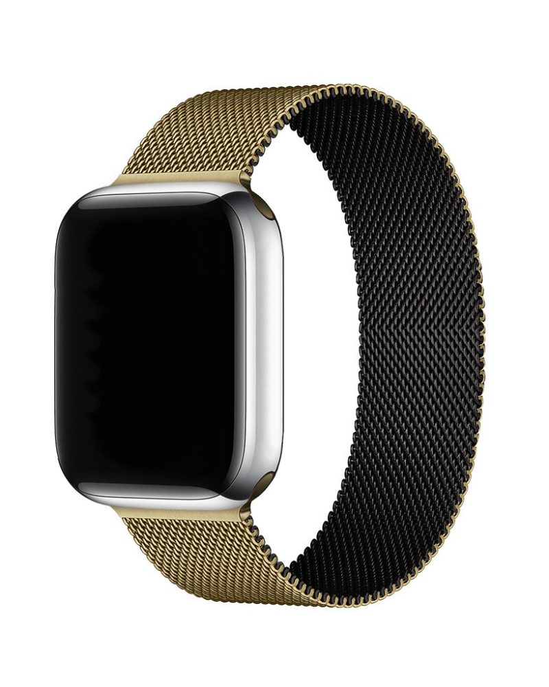 Duo Gold Black Milanese Loop For Apple Watch - Image 4