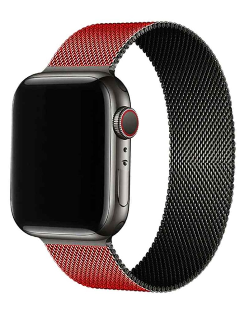 Duo Red Black Milanese Loop for Apple Watch