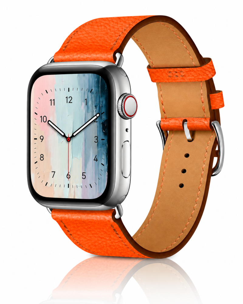 Model wearing Feu Single Tour Leather for Apple Watch Apple Watch band