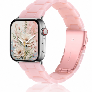Model wearing Giselle Band for Apple Watch in Pearl Pink Apple Watch band