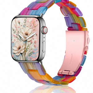 Model wearing Giselle Band for Apple Watch in Rainbow Apple Watch band