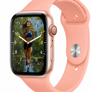 Model wearing Grapefruit Sport Band for Apple Watch Apple Watch band