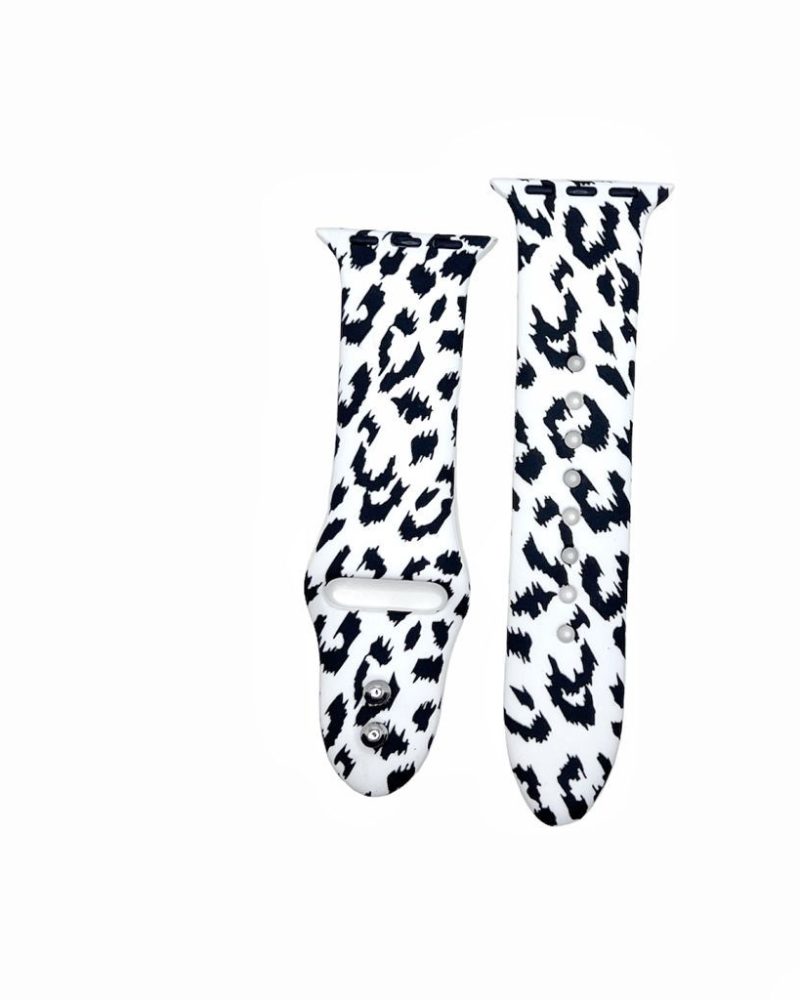 Grey Leopard Printed Sport Band for Apple Watch