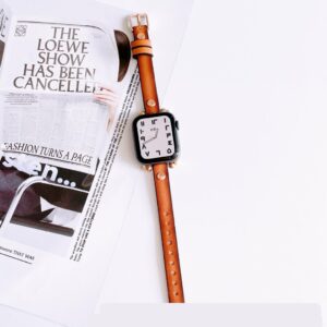 Hermione Leather Band for Apple Watch in Retro Brown