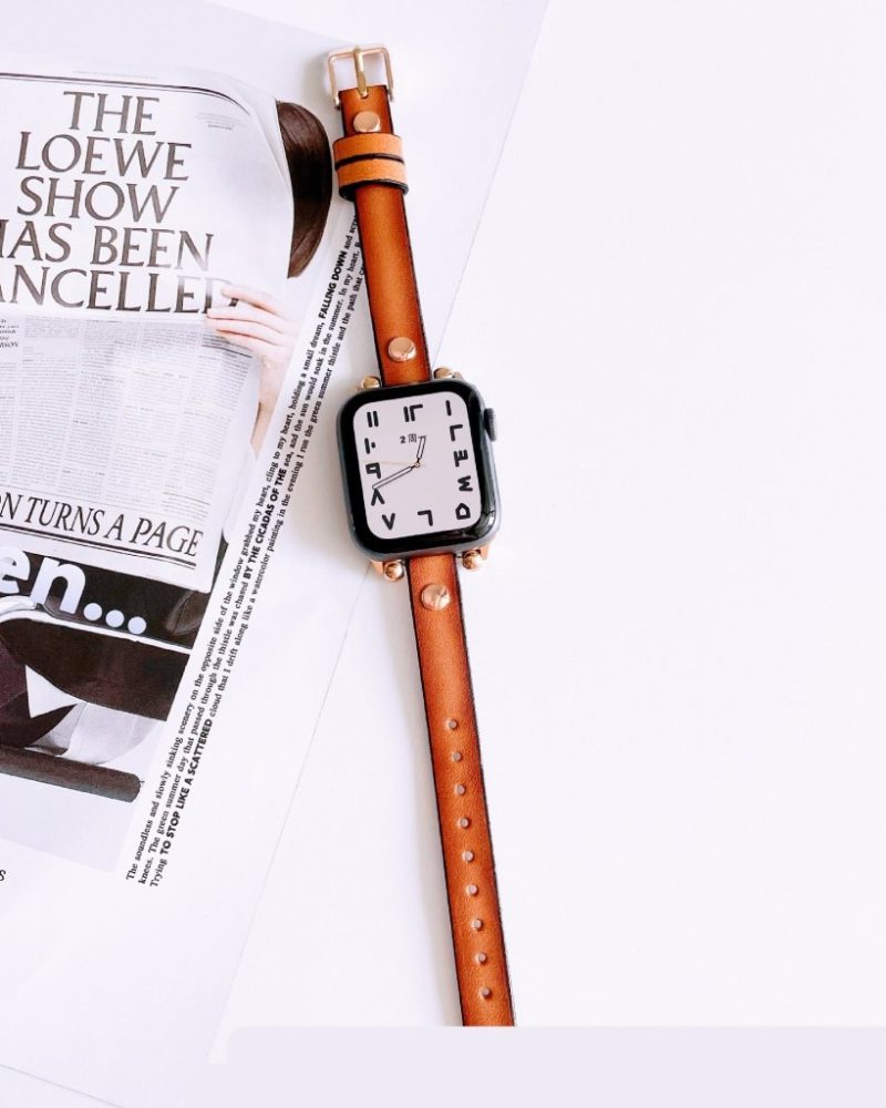 Hermione Leather Band for Apple Watch in Retro Brown