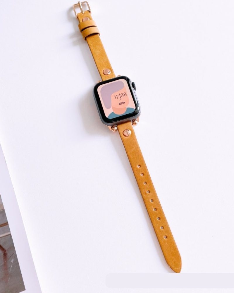 Hermione Leather Band for Apple Watch in Saddle Brown