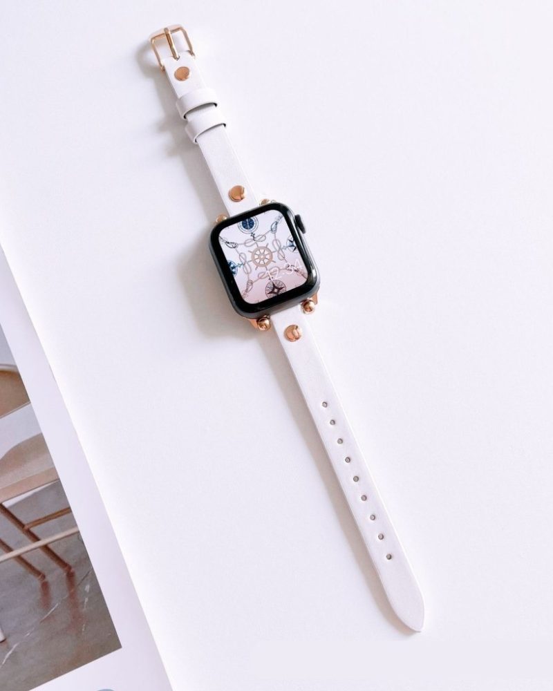 Hermione Leather Band for Apple Watch in White