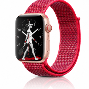 Model wearing Hibiscus Sport Loop For Apple Watch Apple Watch band