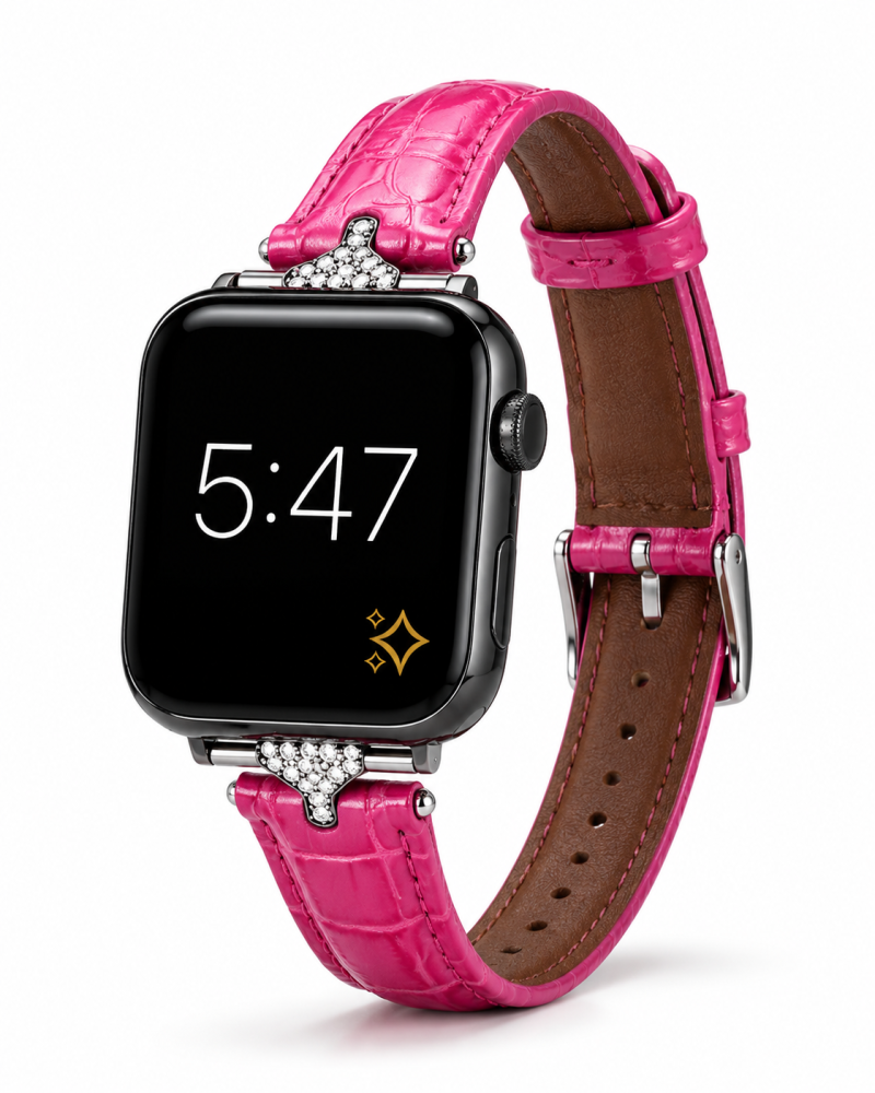 Sophia Leather Strap for Apple Watch - Crimson