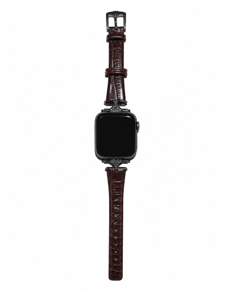 Sophia Leather Strap for Apple Watch - Dark Brown - Image 4