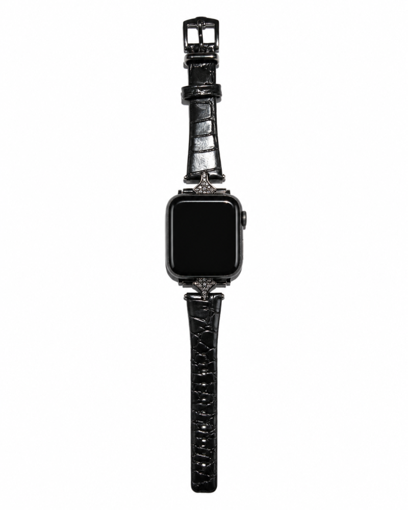 Sophia Leather Strap for Apple Watch - Black - Image 3
