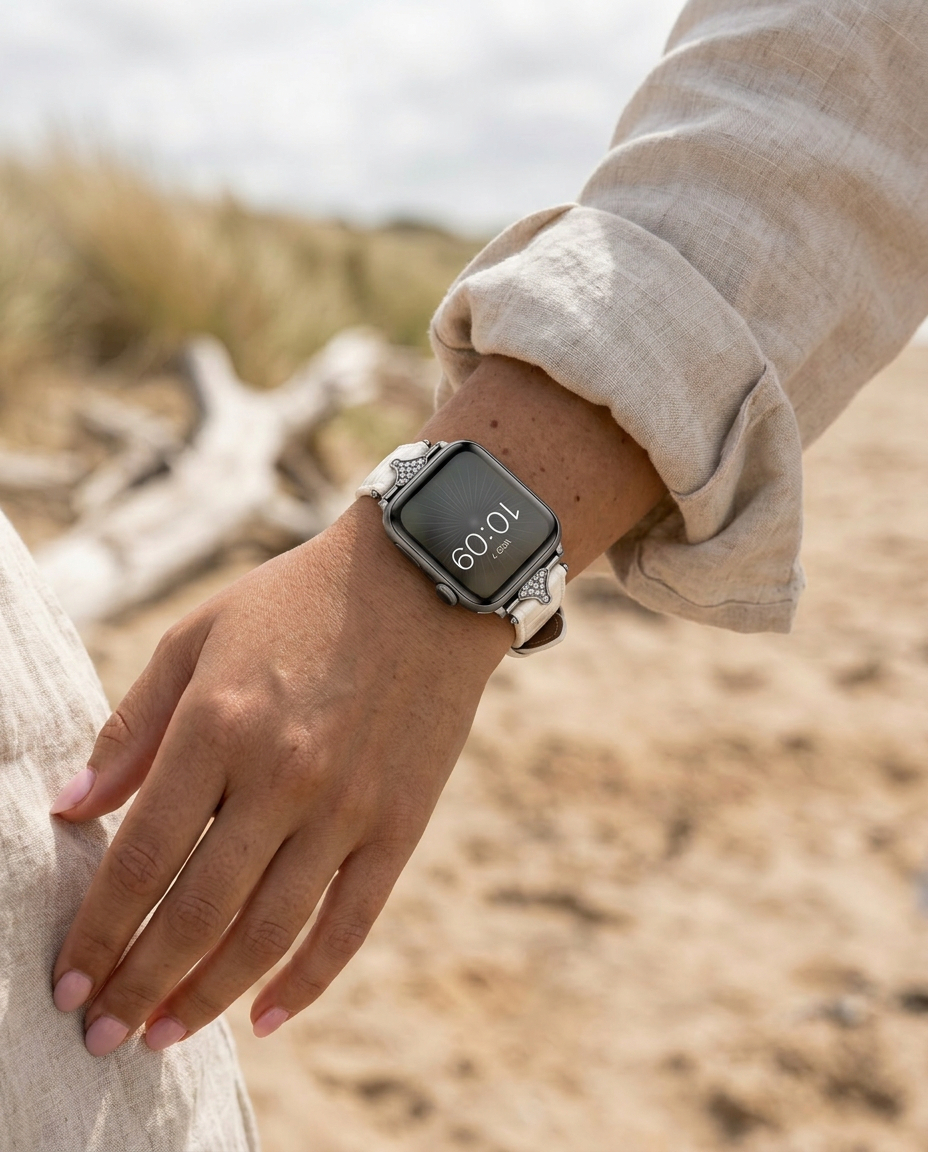 Sophia Leather Strap for Apple Watch - Cappuccino - Image 9