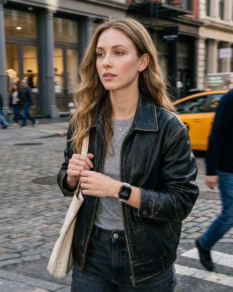 Alternative view of Sophia Leather Strap for Apple Watch - Cappuccino