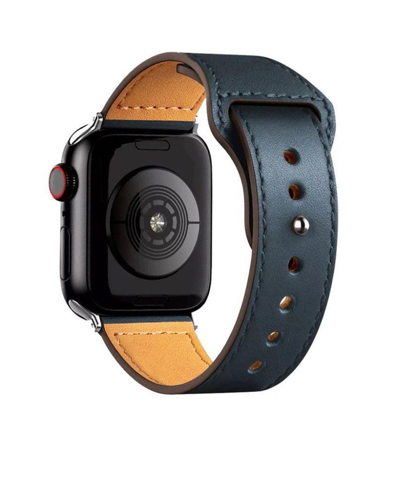 Ink Blue Lincoln Leather Band for Apple Watch