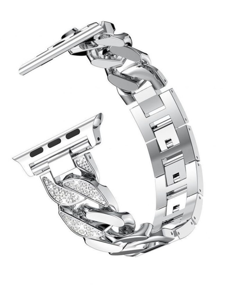 Jersey Bracelet Band For Apple Watch - Silver - Image 3
