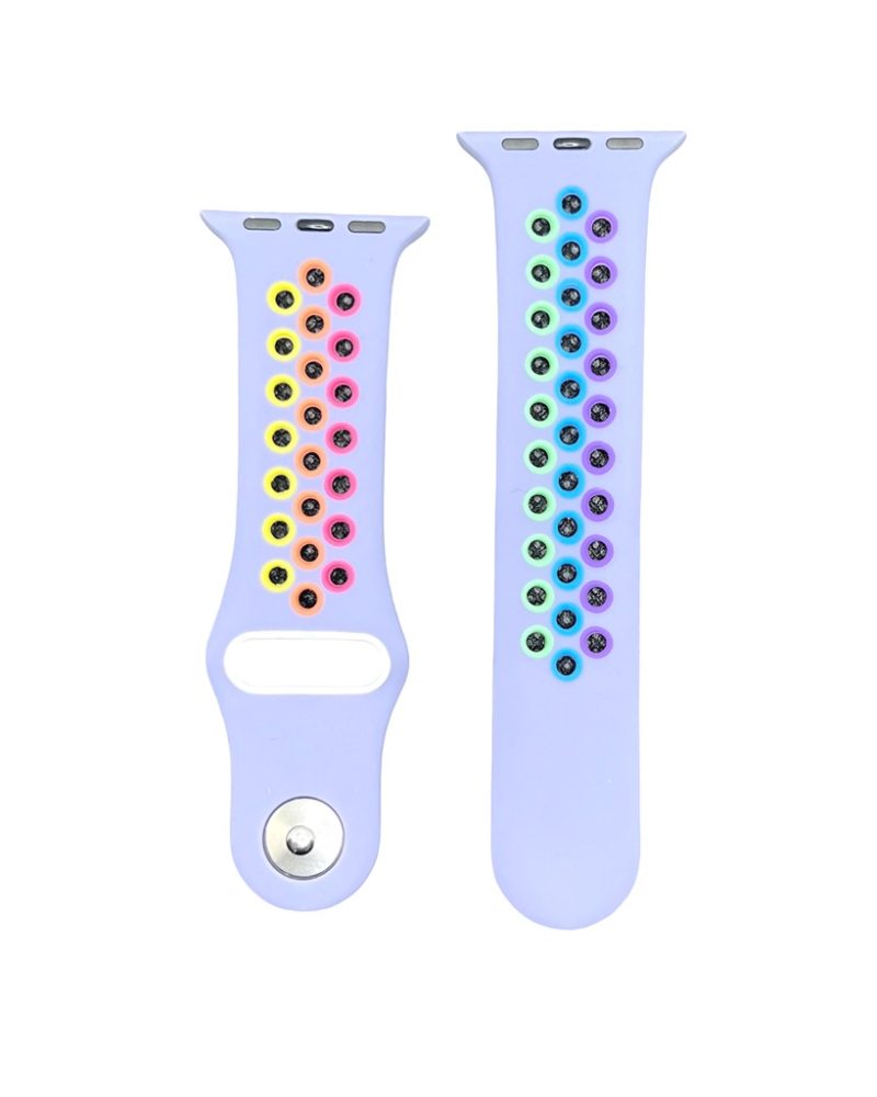 Lavender Gray/Rainbow Pride Sport Band Active for Apple Watch - Image 3