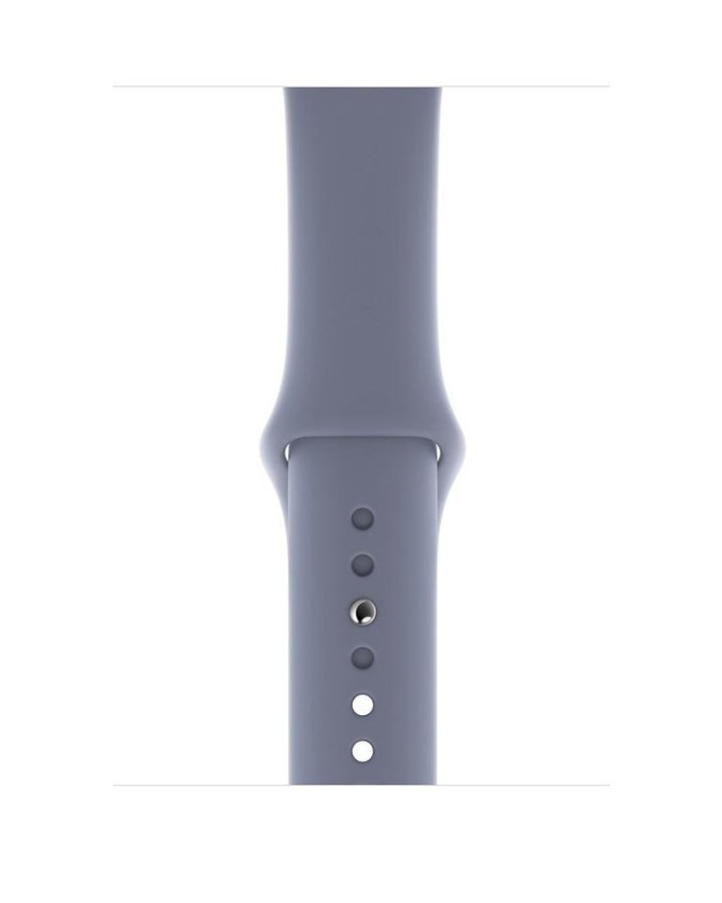 Lavender gray silicone Apple Watch sport band with pin-and-tuck closure