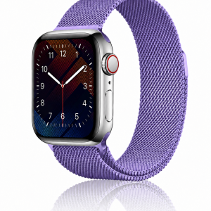 Model wearing Lavender Milanese Loop for Apple Watch Apple Watch band