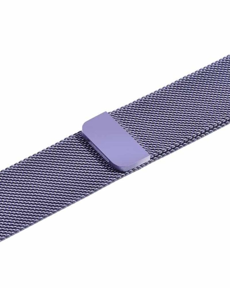 Lavender stainless steel mesh Apple Watch band with magnetic clasp